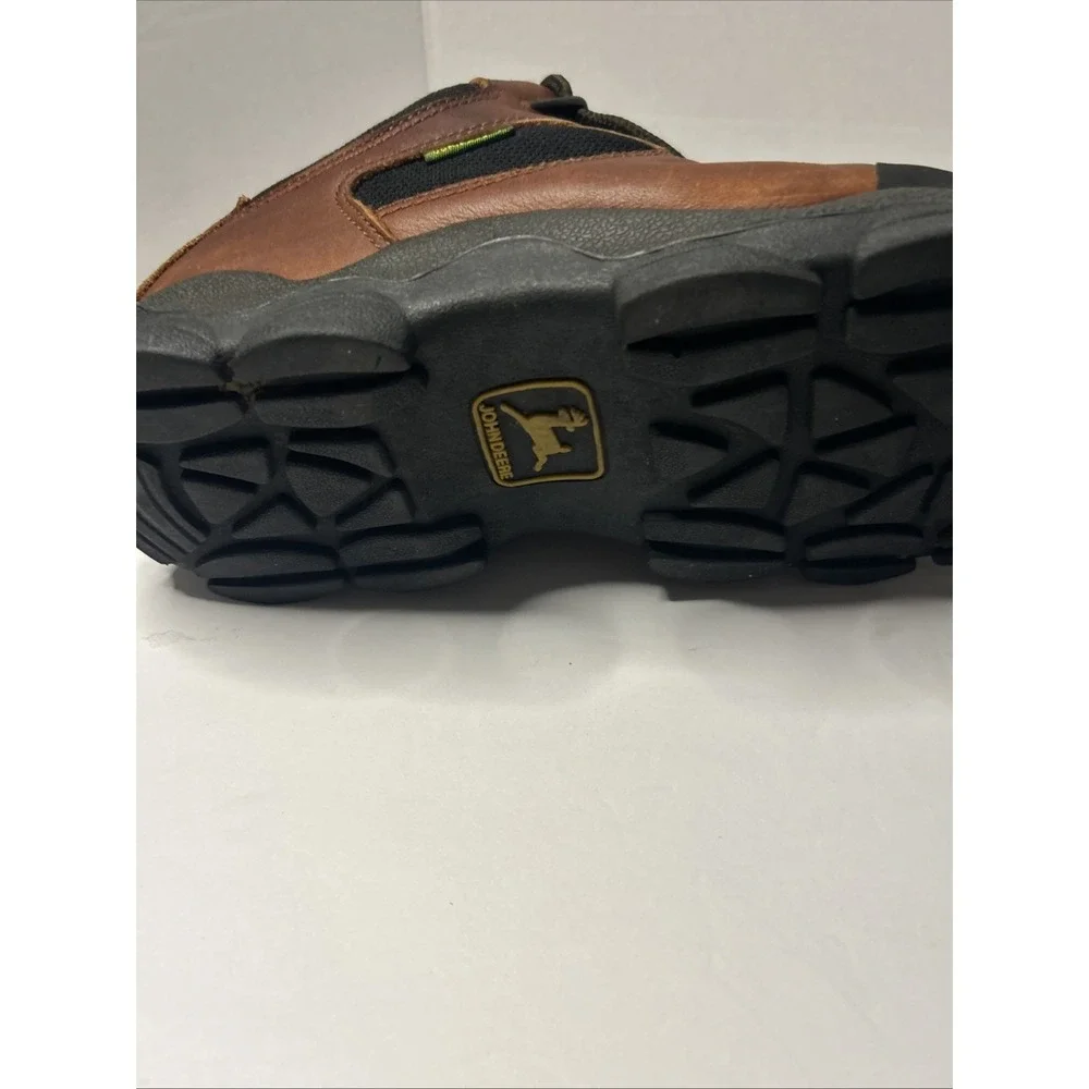 John Deere Leather Boots Lace up Oil Resist 11 M Florsheim Workgear 50726